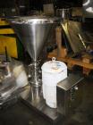 Used-Tri-Clover TriBlender, 15 hp, mounted on stainless steel base.  Includes funnel, 240/480 VAC, 60 Hz.