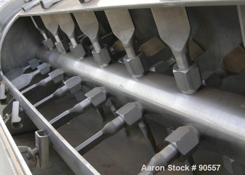 USED:Bepex turbulizer, model TS-14, 304 stainless steel.14" diameter x 42" long non-jacketed chamber.3" diameter shaft with 4 rows of (10) 3/4" diameter x 5" long pins, with 1 1/2" wide paddles, driv...