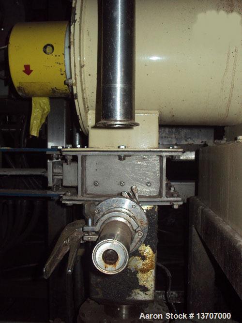 Used Munson Mixer, Model HIM-83/124 SS. Mixing chamber 4' long x 12" deep, 20 hp main drive, feeder 33" long x 9" deep, 10 hp, mixing liquids and solids. Includes (2) Schenck Accu Rate feeders, (1) l...