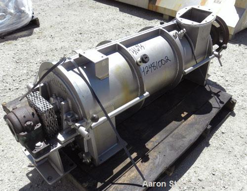 Used Strong Scott Turbulizer, Model TC14, 316 Stainless Steel. 14" Diameter x 42" long non-jacketed clamshell style chamber. Shaft with bolt on blades. Average volume of product retention 0.2 cubic f...