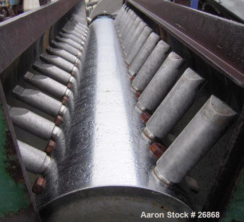 Used Strong Scott "Super" Turbulizer, Model TCJH-20, Chrome. 20" diameter x 55" long chamber. Approximate 10" diameter shaft with (4) rows of (14) 304 stainless steel single edge blades. Open clamshe...