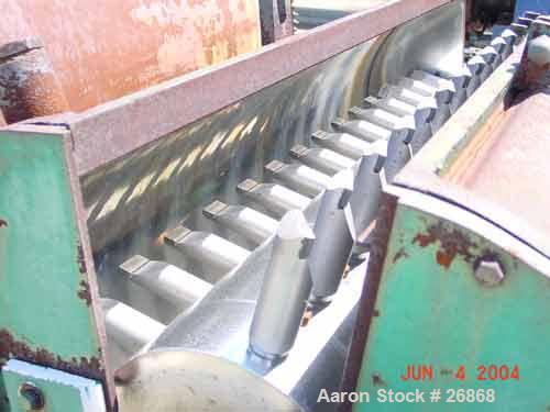 Used Strong Scott "Super" Turbulizer, Model TCJH-20, Chrome. 20" diameter x 55" long chamber. Approximate 10" diameter shaft with (4) rows of (14) 304 stainless steel single edge blades. Open clamshe...