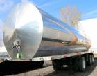 Used- Fruehauf 7,500 Gallon Stainless Steel Milk Tanker.