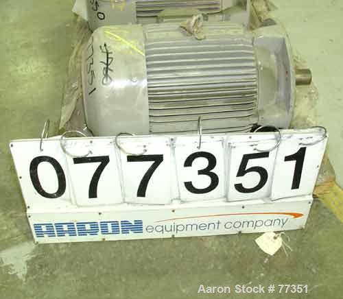 Used AEG Motor, 18.5 kw (24 hp), 3/60/460 volt, 1770 rpm.