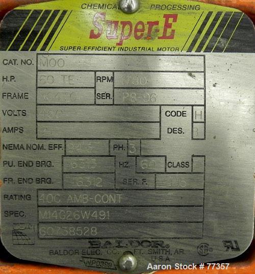 Used Baldor Motor. 60 HP, 3/60/460 Volt, 1780 RP