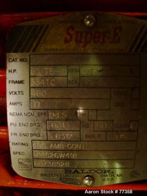 Used Baldor Motor. 60 HP, 3/60/460 Volt, 1780 RP