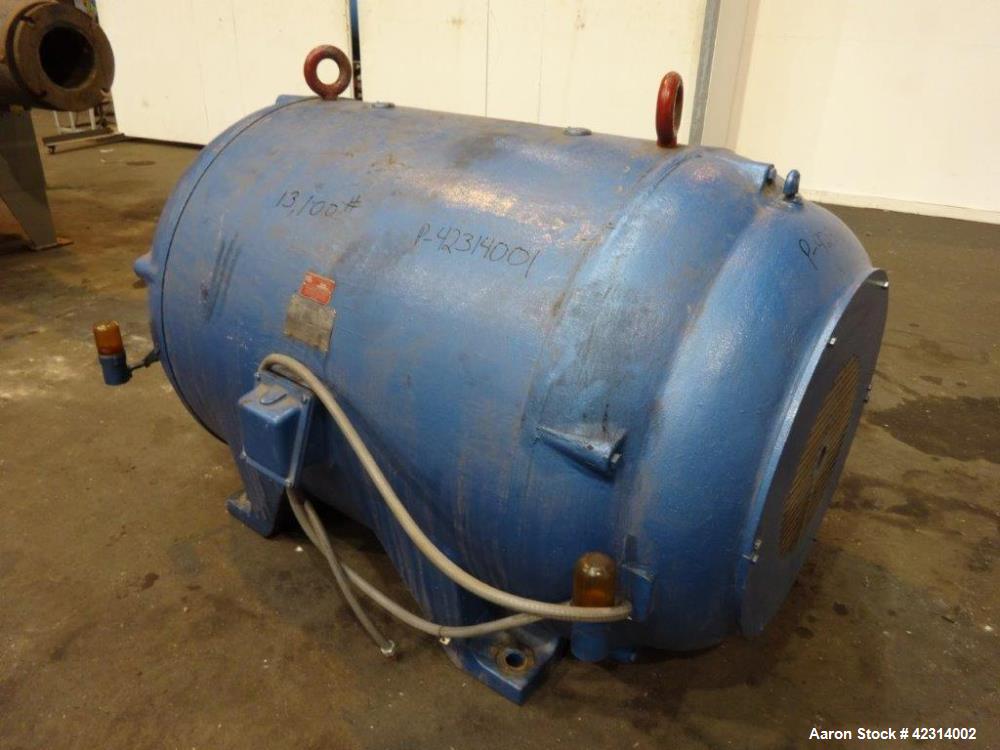 Used- Continental Electro-Power AC Induction Motor, Model NP906. 1000HP, 3/60/4160 volt, 1194 rpm XP. 123 Amps. Continuous d...