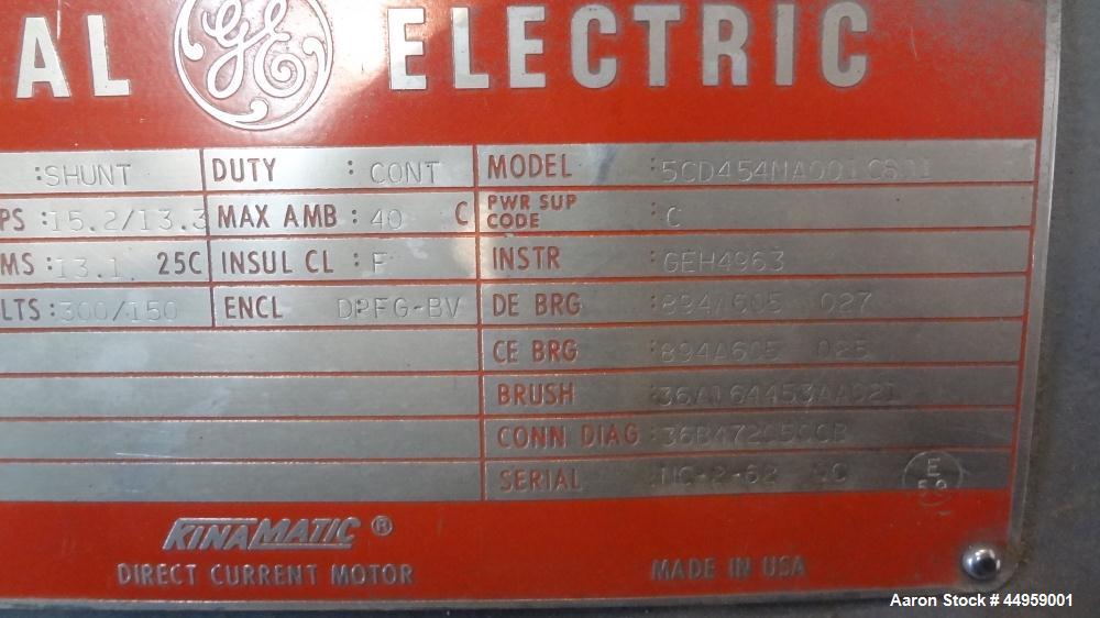 Used General Electric Kinamatic DC Motor, 1000 hp, Model 5CD454IIA001C801, Type CD4570.  1150/1250 Rpm, 500 arm volts, 1570 arm amps.  Serial #NC-2-62 OC.