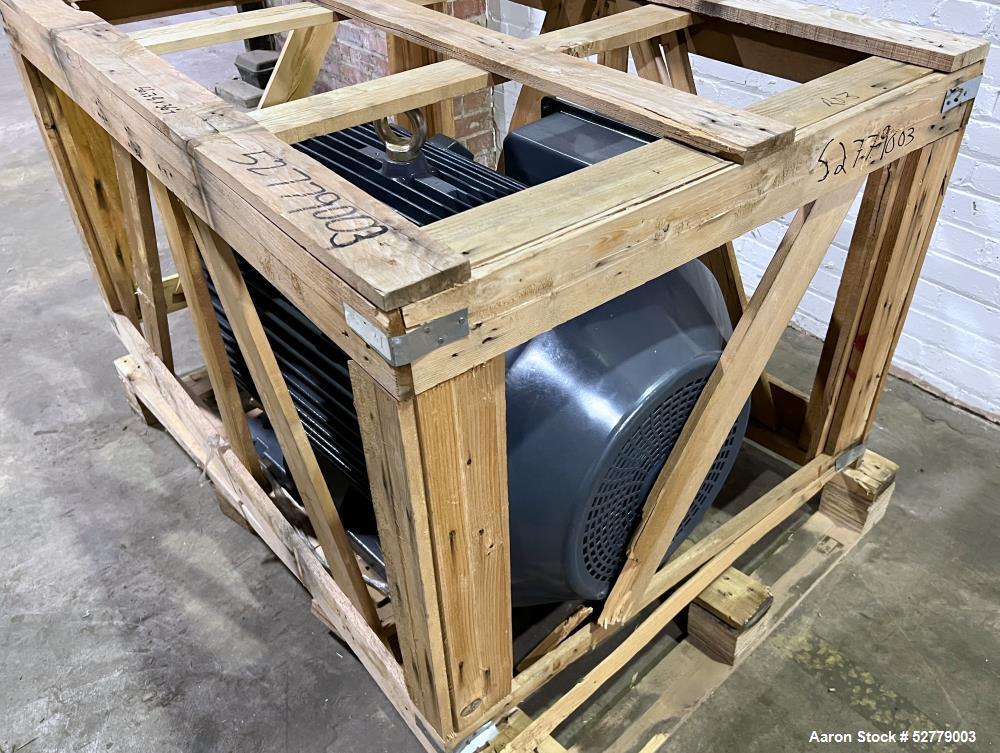 Unused- Leeson Globetrotter 100 HP Motor, Model UH 444TTFCD6086BB I. Rated 100hp (75kW) at 3/60/230/460 volt, 1190 rpm. Rated 75hp (56 kW) at 3/50/190/380 volt, 990 rpm. Cat# GT1047A. Frame 444T. Typ...
