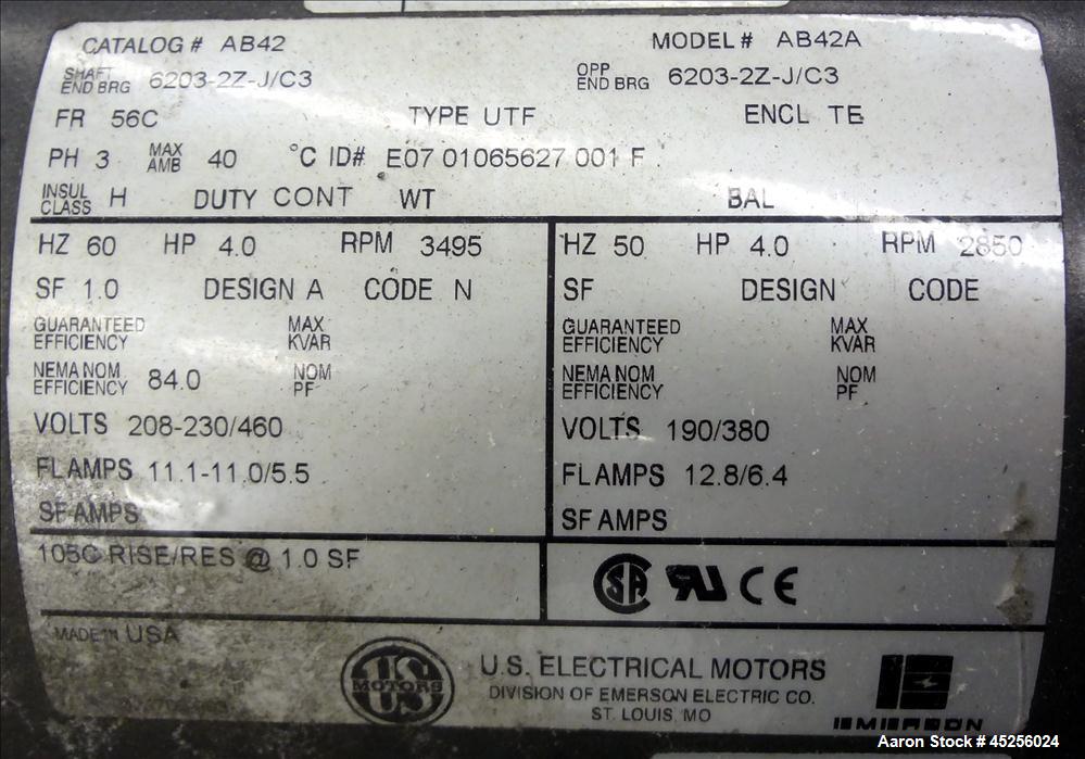 Used US Motor 300hp DC Motor. Frame size 505AT. 500 Volts, 1750/1900 rpm.