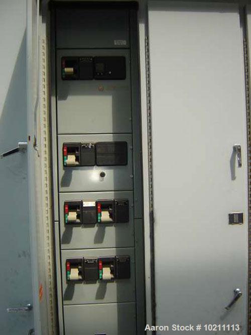 Used-Westinghouse Motor Control Center, Series 2100. 480 volt, 3 phase. Built June 1991. Horizontal buss, 600 amp, neutral 3...