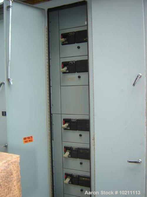 Used-Westinghouse Motor Control Center, Series 2100. 480 volt, 3 phase. Built June 1991. Horizontal buss, 600 amp, neutral 3...