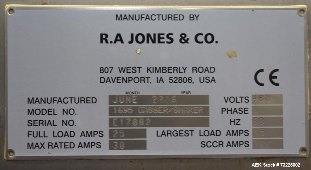 Used R.A Jones Aerofill 1695 Ultraflex | High-Speed Rotary Gasser Shaker