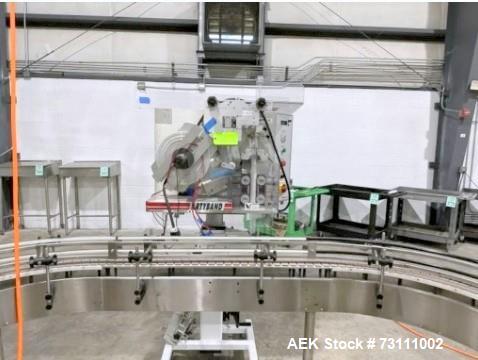 Used Terco Complete BOV Bag On Valve Aerosol Canning Line. Consists of: Garvey Stainless steel unscrambler, Garvey table top chain conveyor, Terco Rotary UTC gasser/crimper with TTV  product filler w...