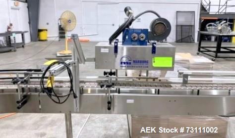 Used Terco Complete BOV Bag On Valve Aerosol Canning Line. Consists of: Garvey Stainless steel unscrambler, Garvey table top chain conveyor, Terco Rotary UTC gasser/crimper with TTV  product filler w...