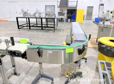 Used Terco Complete BOV Bag On Valve Aerosol Canning Line. Consists of: Garvey Stainless steel unscrambler, Garvey table top chain conveyor, Terco Rotary UTC gasser/crimper with TTV  product filler w...