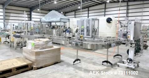 Used Terco Complete BOV Bag On Valve Aerosol Canning Line. Consists of: Garvey Stainless steel unscrambler, Garvey table top chain conveyor, Terco Rotary UTC gasser/crimper with TTV  product filler w...