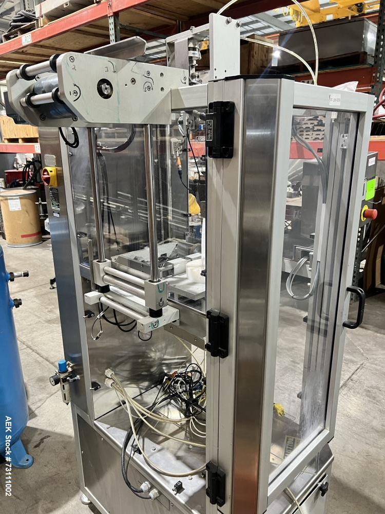 Used Terco Complete BOV Bag On Valve Aerosol Canning Line. Consists of: Garvey Stainless steel unscrambler, Garvey table top chain conveyor, Terco Rotary UTC gasser/crimper with TTV  product filler w...