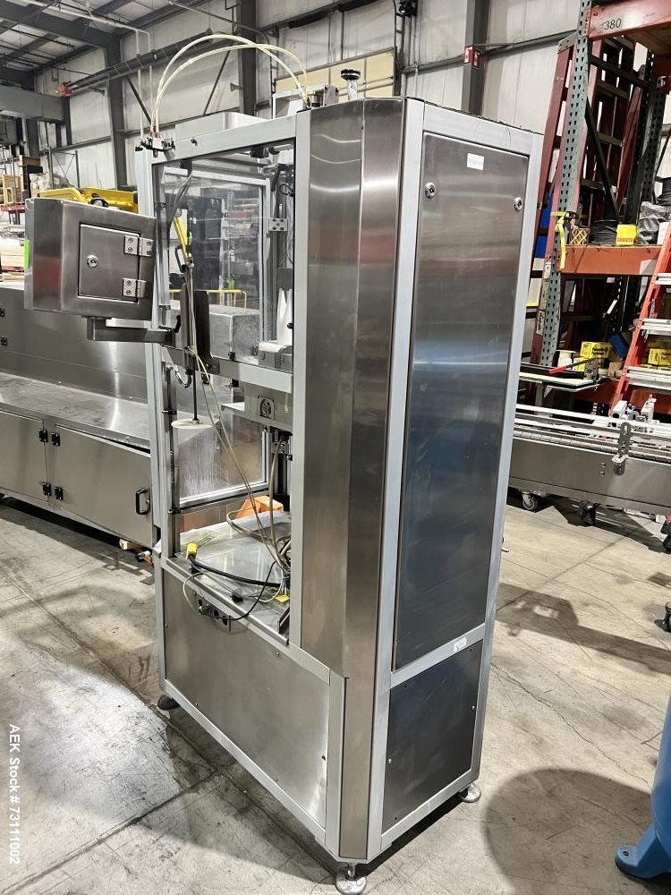 Used Terco Complete BOV Bag On Valve Aerosol Canning Line. Consists of: Garvey Stainless steel unscrambler, Garvey table top chain conveyor, Terco Rotary UTC gasser/crimper with TTV  product filler w...