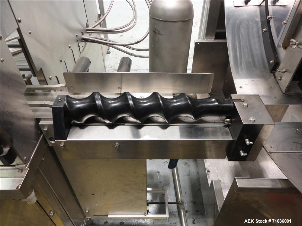 Used Terco SLDL Aerosol Can Filling Line. Capable of speeds up to 70 cans per minute. Has Terco Can Depalletizer with single lane discharge,  Mcbrady 100 orbital cleaner with steam injection Terco SL...