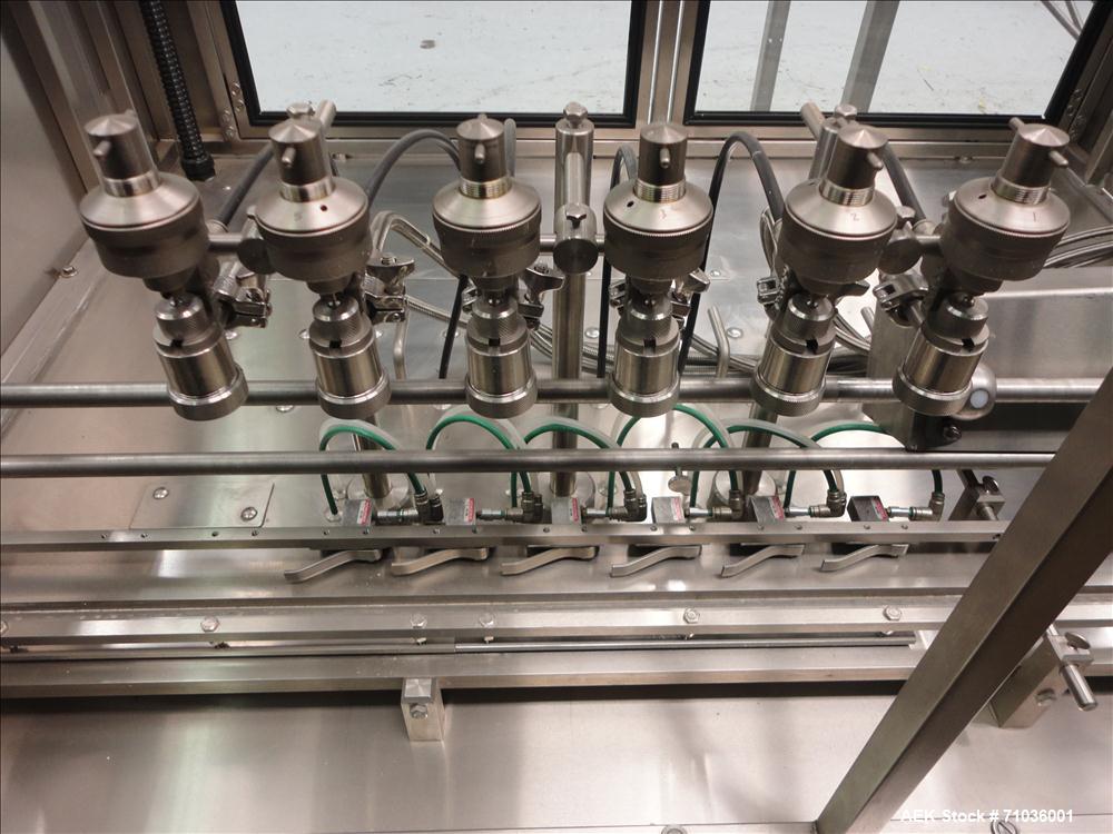 Used Terco SLDL Aerosol Can Filling Line. Capable of speeds up to 70 cans per minute. Has Terco Can Depalletizer with single lane discharge,  Mcbrady 100 orbital cleaner with steam injection Terco SL...