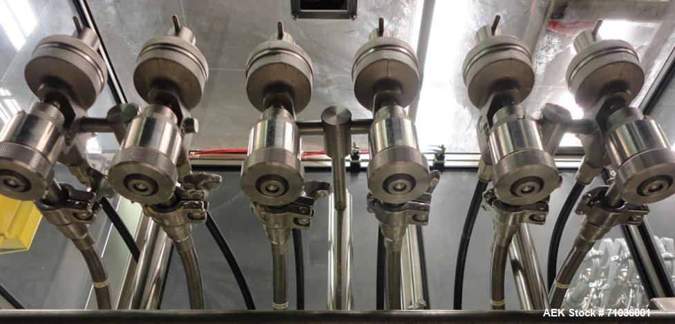 Used Terco SLDL Aerosol Can Filling Line. Capable of speeds up to 70 cans per minute. Has Terco Can Depalletizer with single lane discharge,  Mcbrady 100 orbital cleaner with steam injection Terco SL...