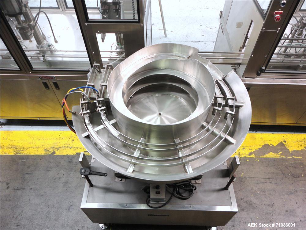 Used Terco SLDL Aerosol Can Filling Line. Capable of speeds up to 70 cans per minute. Has Terco Can Depalletizer with single lane discharge,  Mcbrady 100 orbital cleaner with steam injection Terco SL...