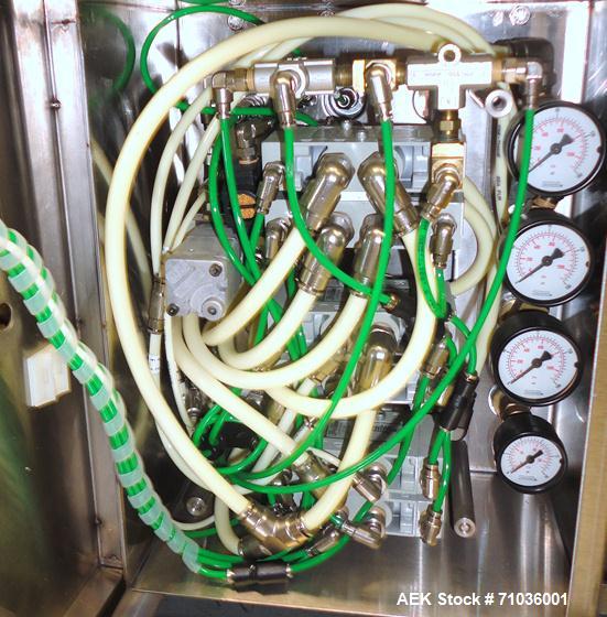 Used Terco SLDL Aerosol Can Filling Line. Capable of speeds up to 70 cans per minute. Has Terco Can Depalletizer with single lane discharge,  Mcbrady 100 orbital cleaner with steam injection Terco SL...