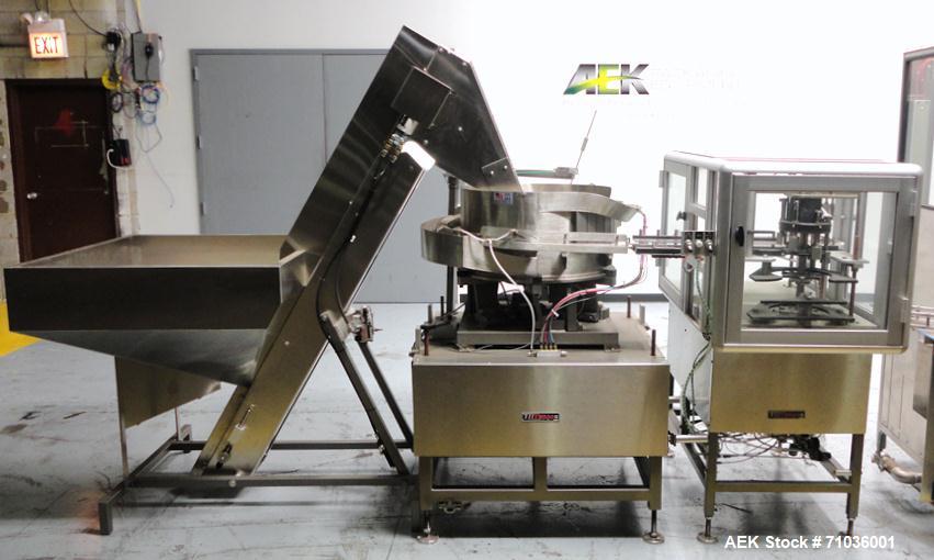 Used Terco SLDL Aerosol Can Filling Line. Capable of speeds up to 70 cans per minute. Has Terco Can Depalletizer with single lane discharge,  Mcbrady 100 orbital cleaner with steam injection Terco SL...