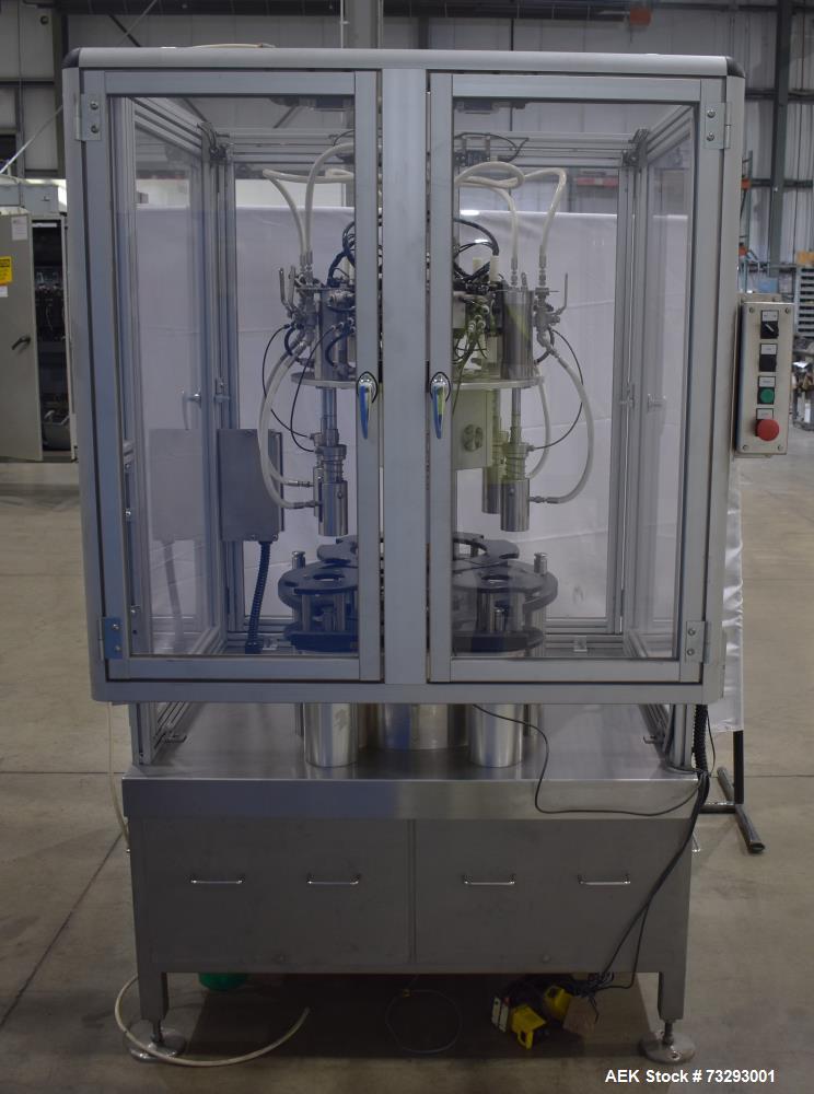 Used MBC Aerosol Rotary Gasser & 6-Head Valve Crimper – Like New Condition
