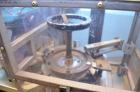 Used Haumiller Model S-Lasta Stainless Steel (6) Pocket Spray Tip Applicator. Single Hammer, 16” vibratory feeder bowl. Approximate 24” x 24” x 12” deep hopper. Allen Bradley Panel View 1000.