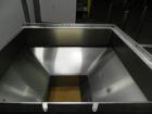 Used Haumiller Model Lasta Stainless Steel 6-Pocket Spray Tip Applicator. Single Hammer, 16” vibratory feeder bowl. Approximate 24” x 24” x 12” deep hopper. Allen Bradley Panel View 1000.