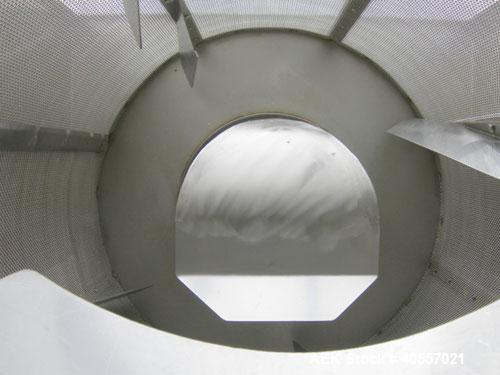 Used Product Saver bag breaker, 304 stainless steel. Approximately 12" wide x 48" long conveyor feed, 1 hp, 3/60/208-230/460 volt, 1730 rpm motor. Ideal for pouches up to 1 pound. (1) approximately 1...