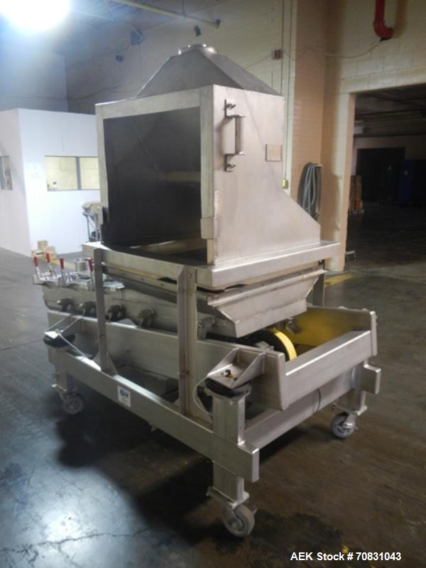 Used Ajax Bag Dump with Sieve, stainless steel c