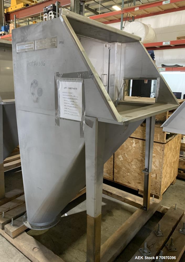 Unused- American Process Systems (Eirich Machine) Non Filtered Bag Dump Station, Model NFBD-200, 304 Stainless Steel. 46"wid...