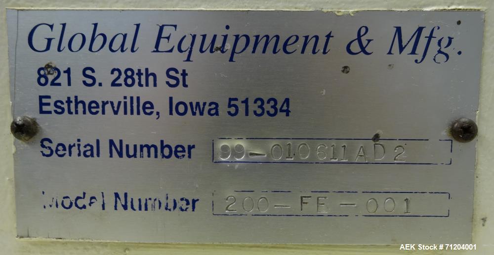 Used Global Equipment & Mfg Model 200-FE-001 Bulk Bag Dump Station
