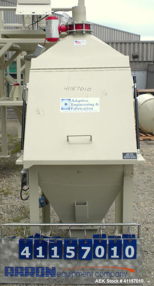 Used Adaptive Engineering & Fabrication Bag Dump System, Carbon Steel, consisting of: (1) Bag dump station, 36’’ long x 36’’ wide. Approximate 32’’ wide x 18’’ deep bag break area with grate and bag ...
