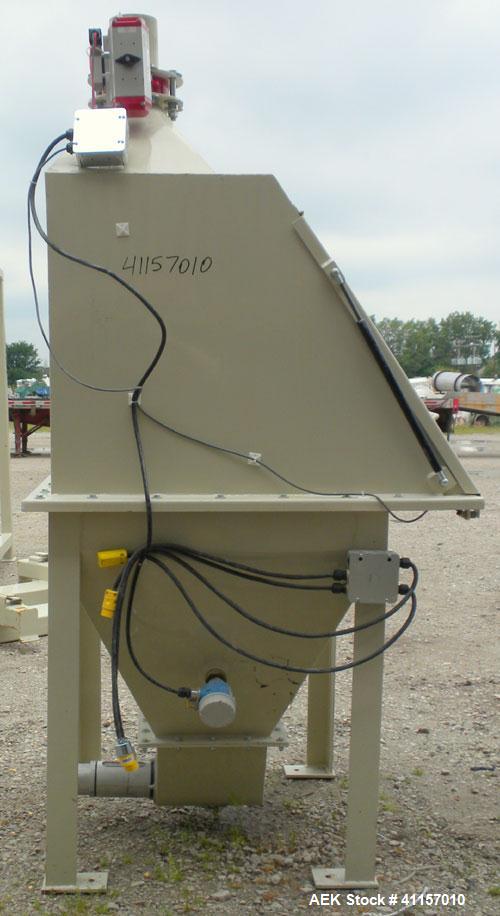 Used Adaptive Engineering & Fabrication Bag Dump System, Carbon Steel, consisting of: (1) Bag dump station, 36’’ long x 36’’ wide. Approximate 32’’ wide x 18’’ deep bag break area with grate and bag ...