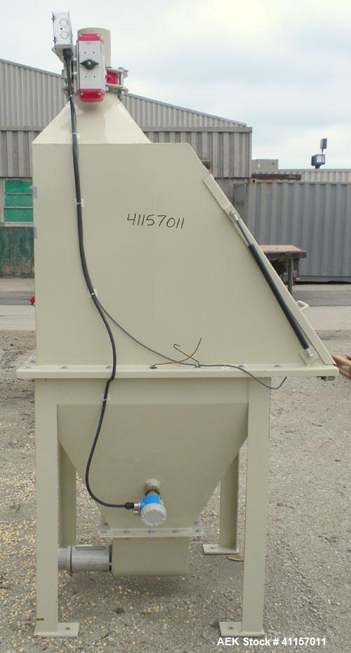 Used Adaptive Engineering & Fabrication Bag Dump System, Carbon Steel, consisting of: (1) Bag dump station, 36’’ long x 36’’ wide. Approximate 32’’ wide x 18’’ deep bag break area with grate and bag ...