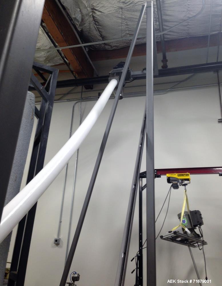 Used Spiroflow Type 2 Bulk Bag Discharging System with Screw Conveyor, Model SSI-101. Includes: Integral bag dump station, controls with VFD (variable frequency drive ((motor controller)) for flexibl...