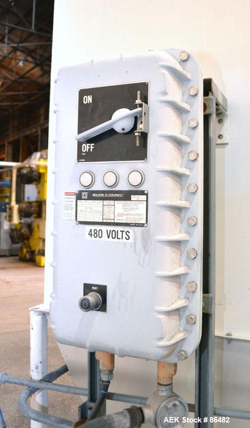 Used Spiroflow Systems Mobile Bag Dump/Loading System, Model CO-190, 304 Stainless Steel, Consisting Of: (1) bag dump station, approximately 41" wide x 19" deep with hinged front door, (1) top mounte...