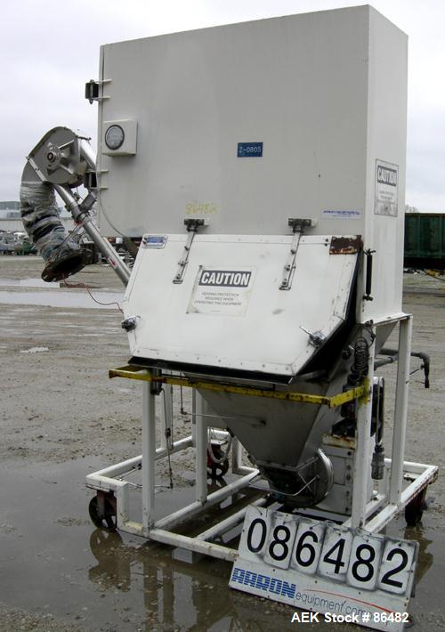 Used Spiroflow Systems Mobile Bag Dump/Loading System, Model CO-190, 304 Stainless Steel, Consisting Of: (1) bag dump station, approximately 41" wide x 19" deep with hinged front door, (1) top mounte...