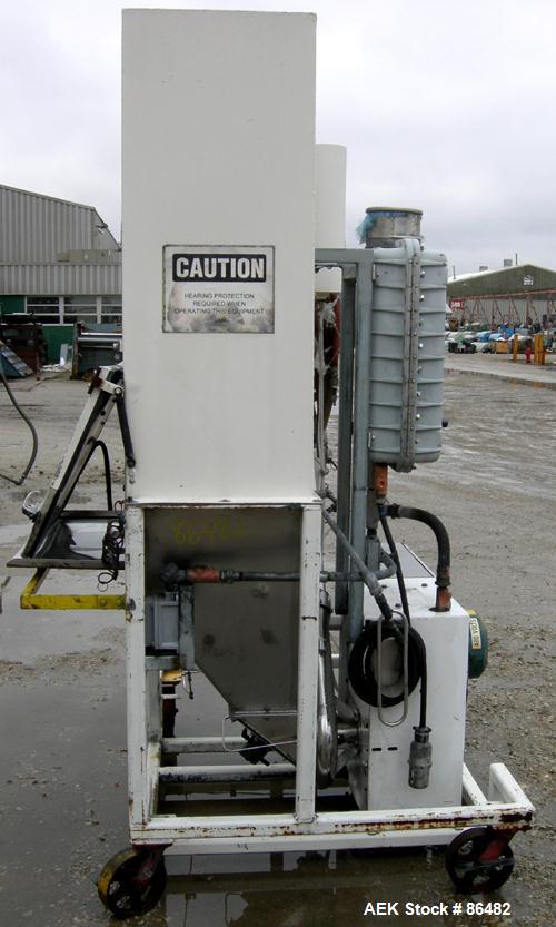 Used Spiroflow Systems Mobile Bag Dump/Loading System, Model CO-190, 304 Stainless Steel, Consisting Of: (1) bag dump station, approximately 41" wide x 19" deep with hinged front door, (1) top mounte...