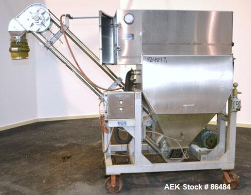 Used Spiroflow Systems Mobile Bag Dump/Loading System, Model Z0806, 304 Stainless Steel, Consisting Of: (1) bag dump station, approximately 40" wide x 19" deep with hinged front door; (1) top mounted...