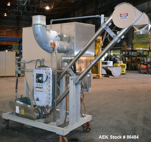 Used Spiroflow Systems Mobile Bag Dump/Loading System, Model Z0806, 304 Stainless Steel, Consisting Of: (1) bag dump station, approximately 40" wide x 19" deep with hinged front door; (1) top mounted...