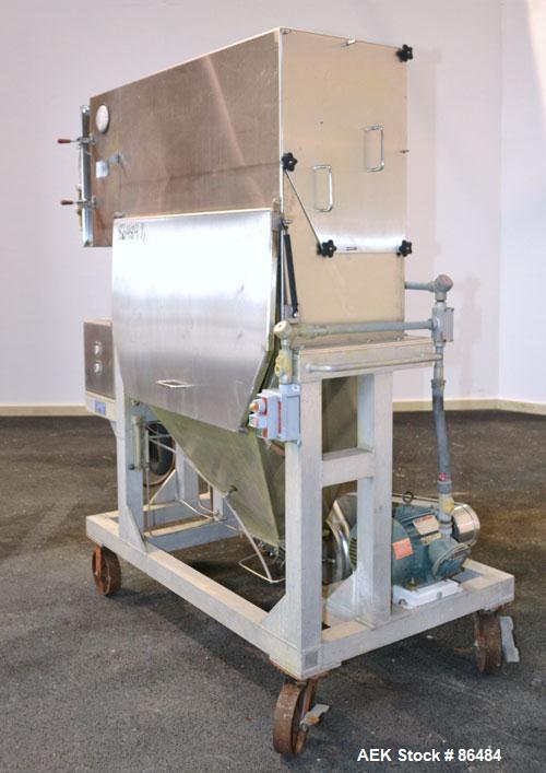 Used Spiroflow Systems Mobile Bag Dump/Loading System, Model Z0806, 304 Stainless Steel, Consisting Of: (1) bag dump station, approximately 40" wide x 19" deep with hinged front door; (1) top mounted...