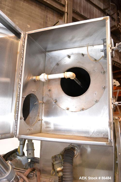 Used Spiroflow Systems Mobile Bag Dump/Loading System, Model Z0806, 304 Stainless Steel, Consisting Of: (1) bag dump station, approximately 40" wide x 19" deep with hinged front door; (1) top mounted...