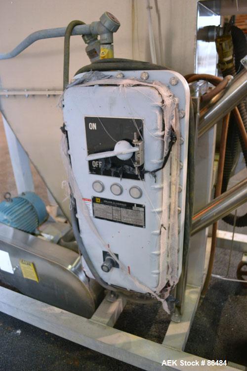 Used Spiroflow Systems Mobile Bag Dump/Loading System, Model Z0806, 304 Stainless Steel, Consisting Of: (1) bag dump station, approximately 40" wide x 19" deep with hinged front door; (1) top mounted...