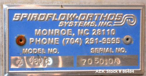 Used Spiroflow Systems Mobile Bag Dump/Loading System, Model Z0806, 304 Stainless Steel, Consisting Of: (1) bag dump station, approximately 40" wide x 19" deep with hinged front door; (1) top mounted...
