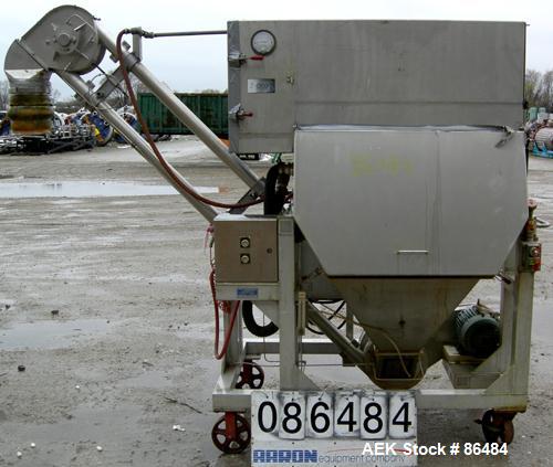 Used Spiroflow Systems Mobile Bag Dump/Loading System, Model Z0806, 304 Stainless Steel, Consisting Of: (1) bag dump station, approximately 40" wide x 19" deep with hinged front door; (1) top mounted...